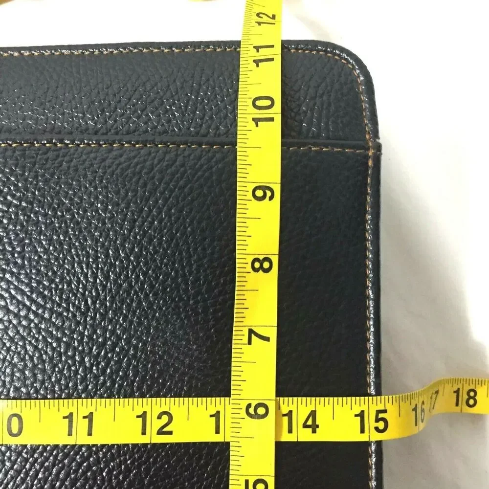 Vintage Stebco Briefcase Attache Vegan Pebbled Leather Retractable Handle Binder